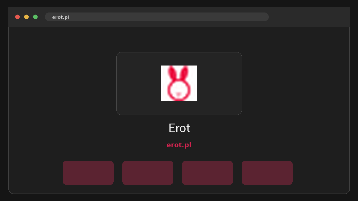 Erot · Podgląd strony
