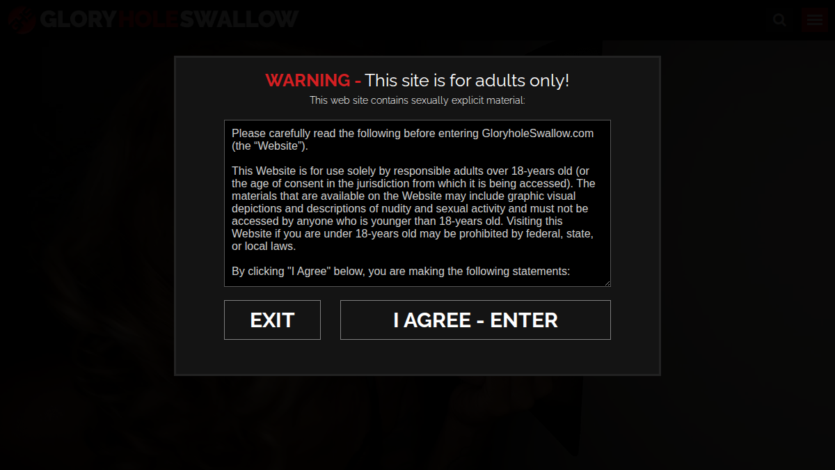 Gloryhole Swallow · Podgląd strony