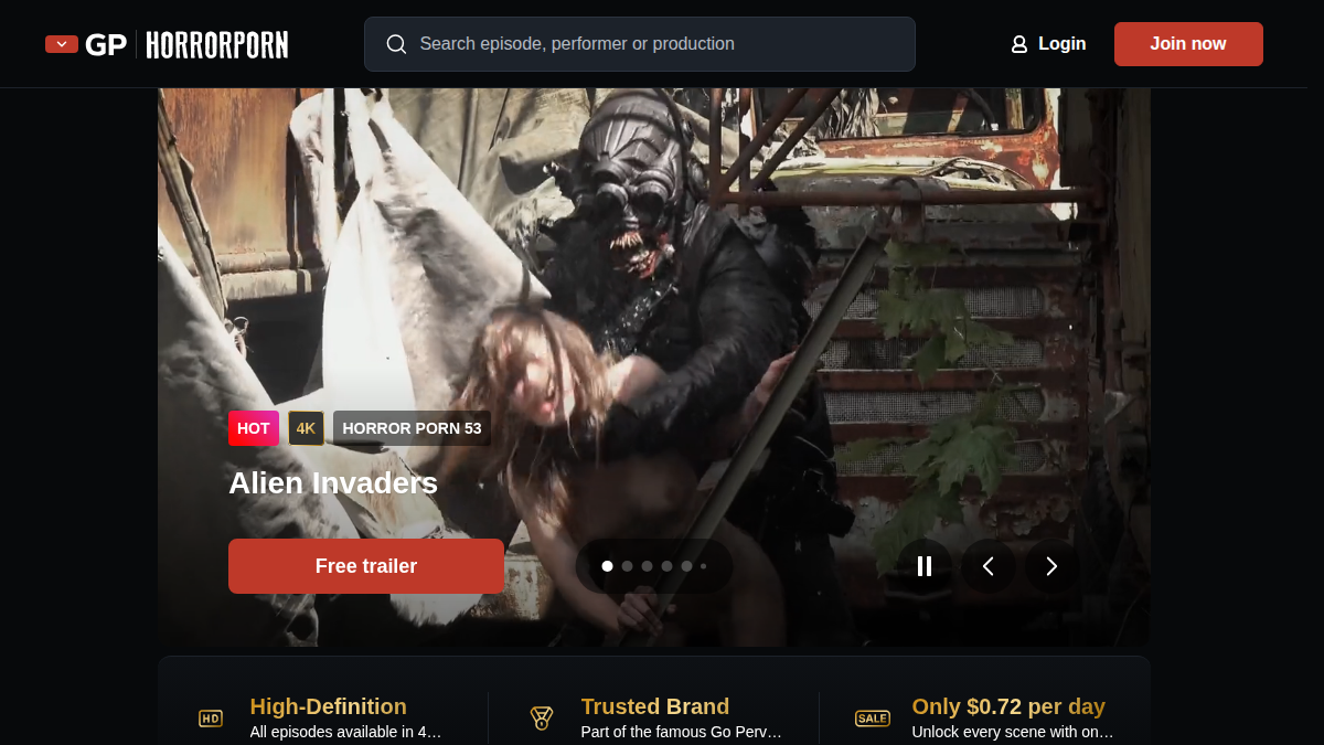 Horror Porn · Podgląd strony