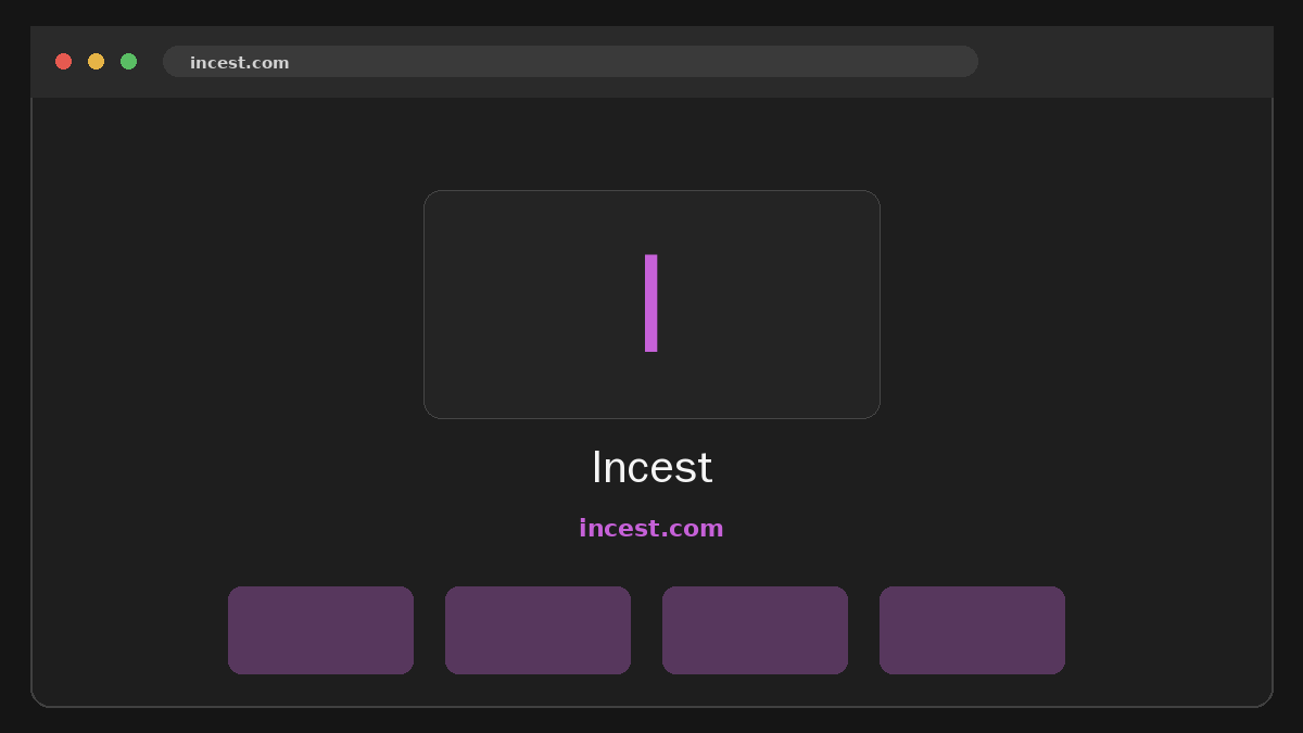 Incest · Podgląd strony