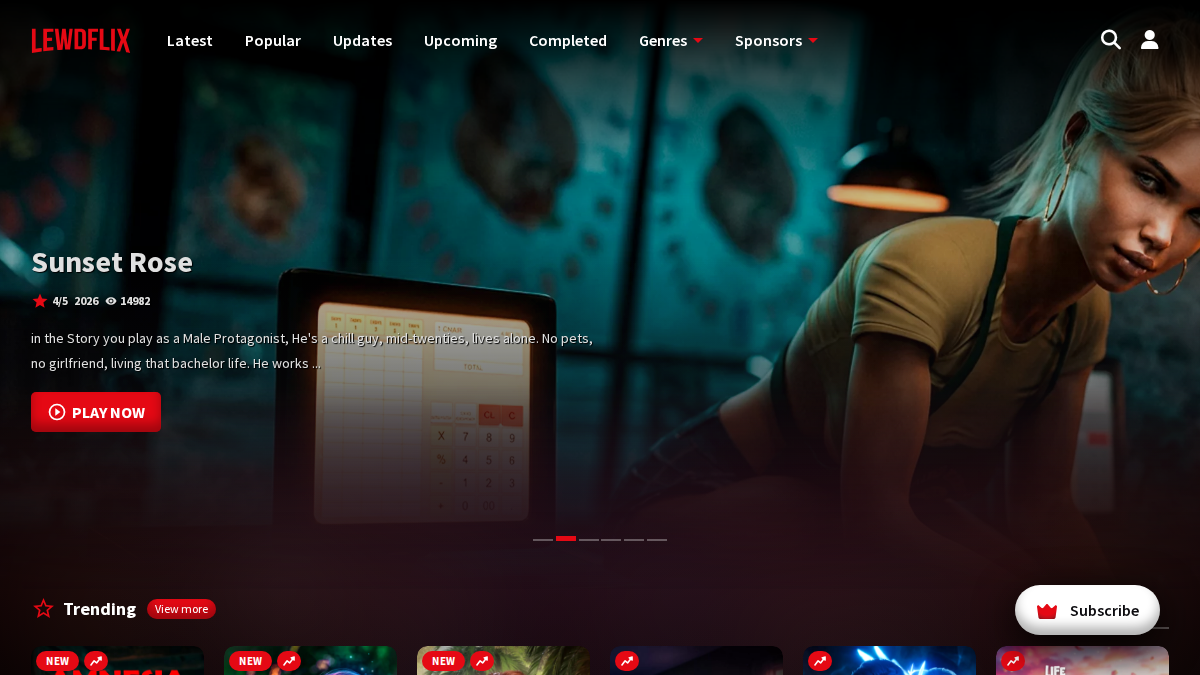 LewdFlix · Podgląd strony