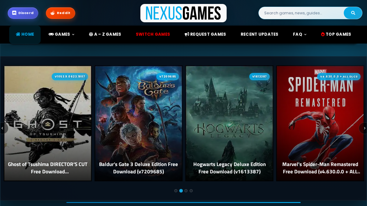 Nexus Games · Podgląd strony