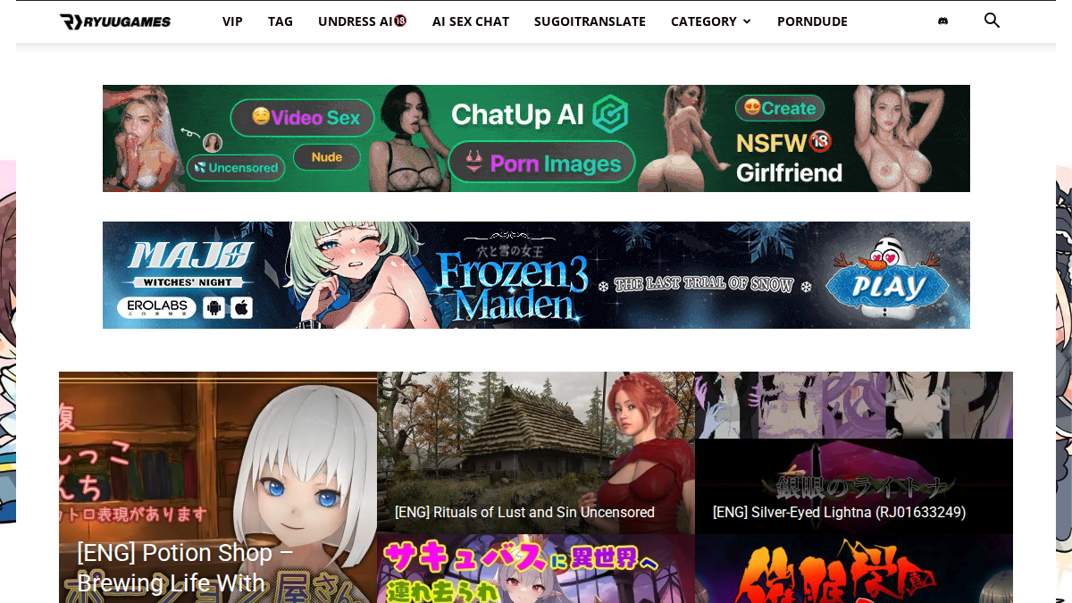 RyuuGames · Podgląd strony