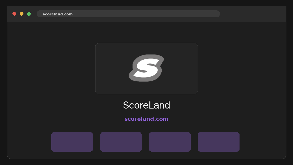 ScoreLand · Podgląd strony