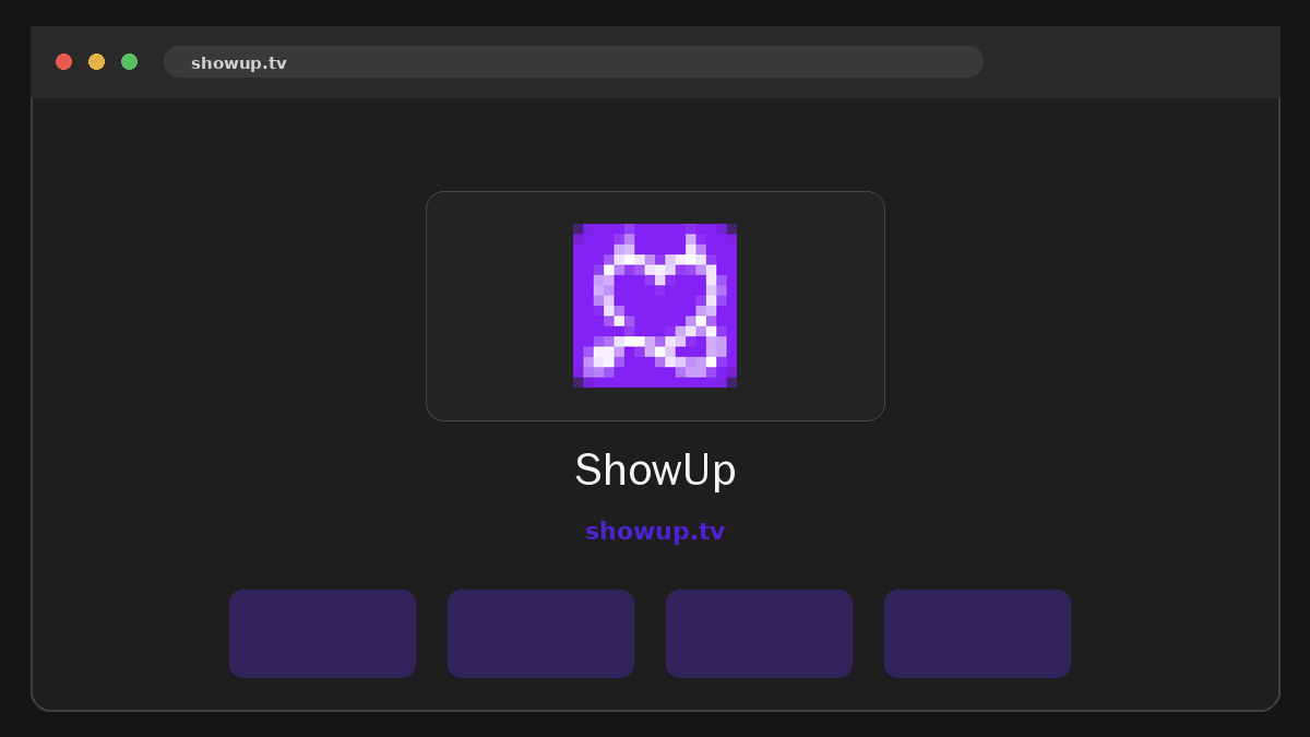 ShowUp · Podgląd strony