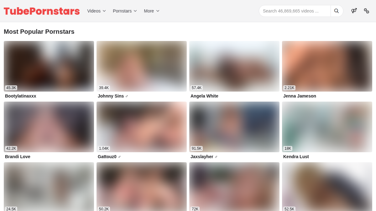 TubePornstars · Podgląd strony